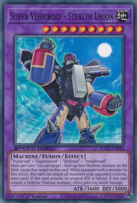 Super Vehicroid - Stealth Union SGX2-ENB24 card from Speed Duel GX: Midterm Paradox