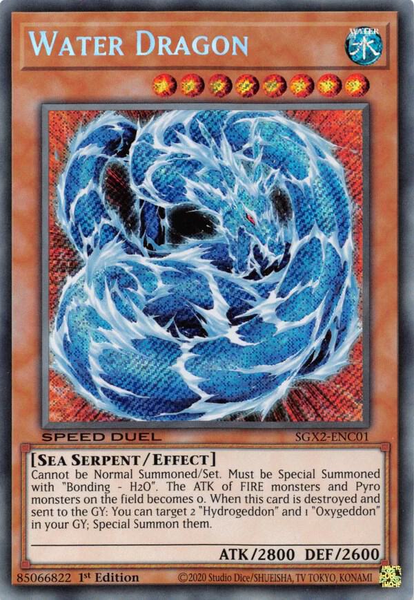 Water Dragon (Secret Rare) SGX2-ENC01 card from Speed Duel GX: Midterm Paradox