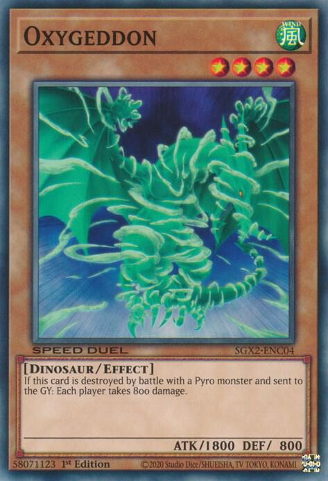 Oxygeddon SGX2-ENC04 card from Speed Duel GX: Midterm Paradox