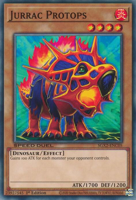 Jurrac Protops SGX2-ENC05 card from Speed Duel GX: Midterm Paradox