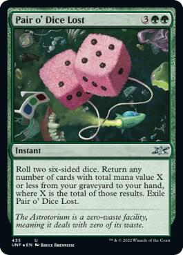 Pair o' Dice Lost (Galaxy Foil) 435 card from Unfinity