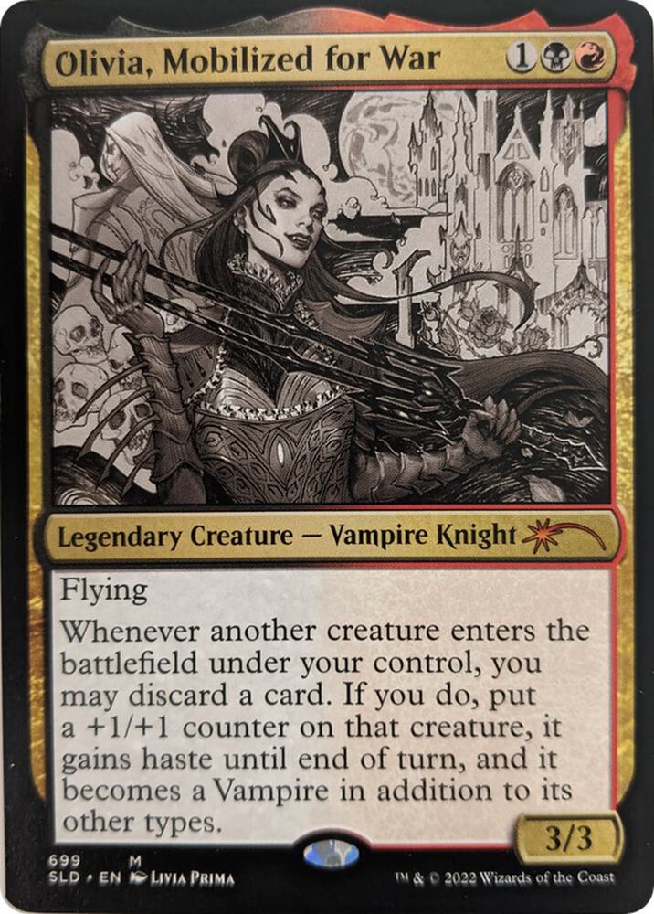 Olivia, Mobilized for War (Sketch Showcase) 699 card from Secret Lair Drop Series