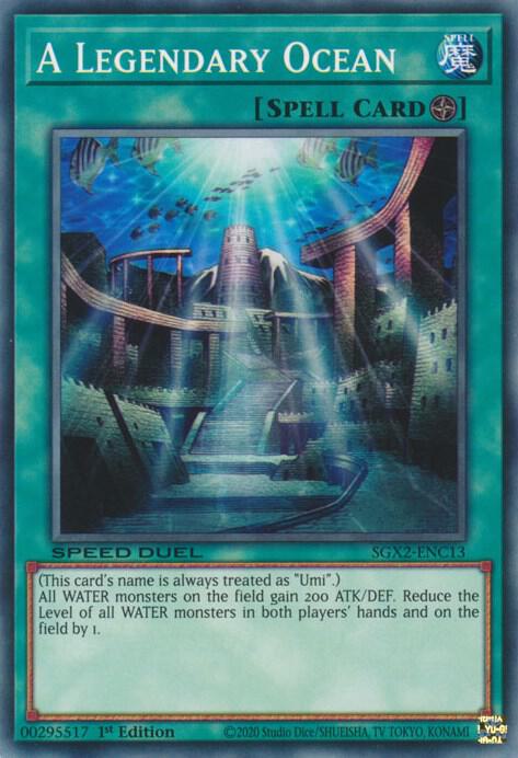 A Legendary Ocean SGX2-ENC13 card from Speed Duel GX: Midterm Paradox