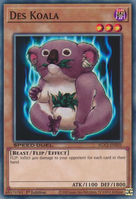 Des Koala SGX2-ENE01 card from Speed Duel GX: Midterm Paradox