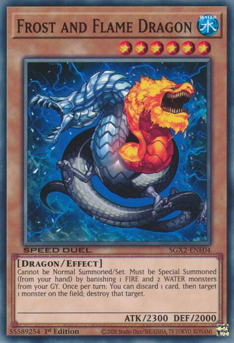 Frost and Flame Dragon SGX2-ENE04 card from Speed Duel GX: Midterm Paradox