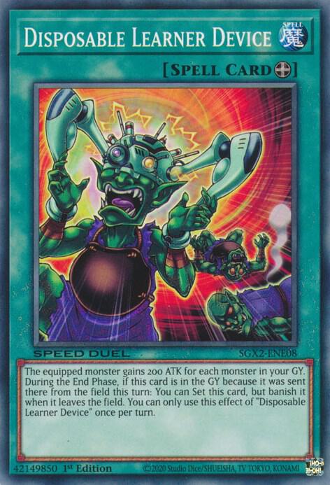 Disposable Learner Device SGX2-ENE08 card from Speed Duel GX: Midterm Paradox