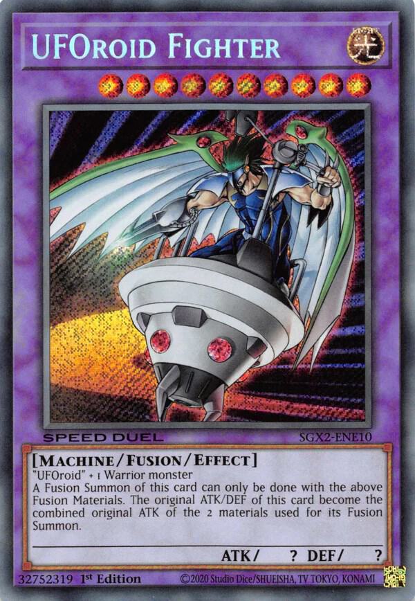 UFOroid Fighter (Secret Rare) SGX2-ENE10 card from Speed Duel GX: Midterm Paradox