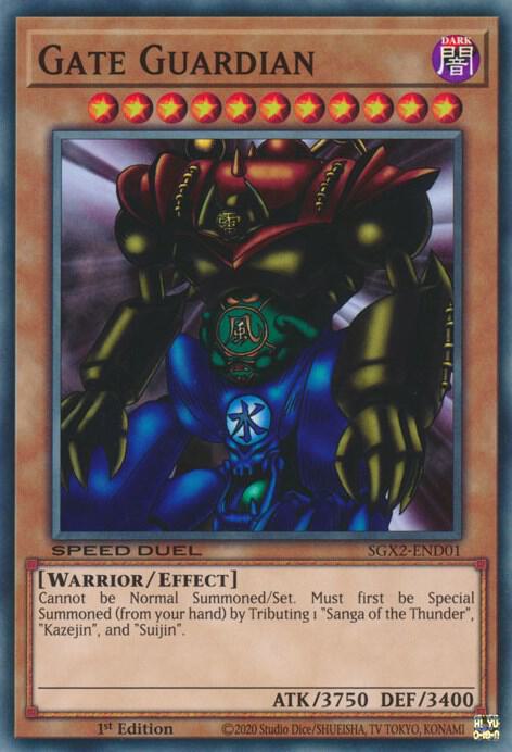 Gate Guardian SGX2-END01 card from Speed Duel GX: Midterm Paradox