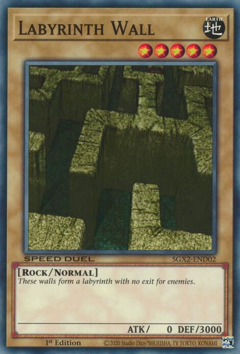 Labyrinth Wall SGX2-END02 card from Speed Duel GX: Midterm Paradox
