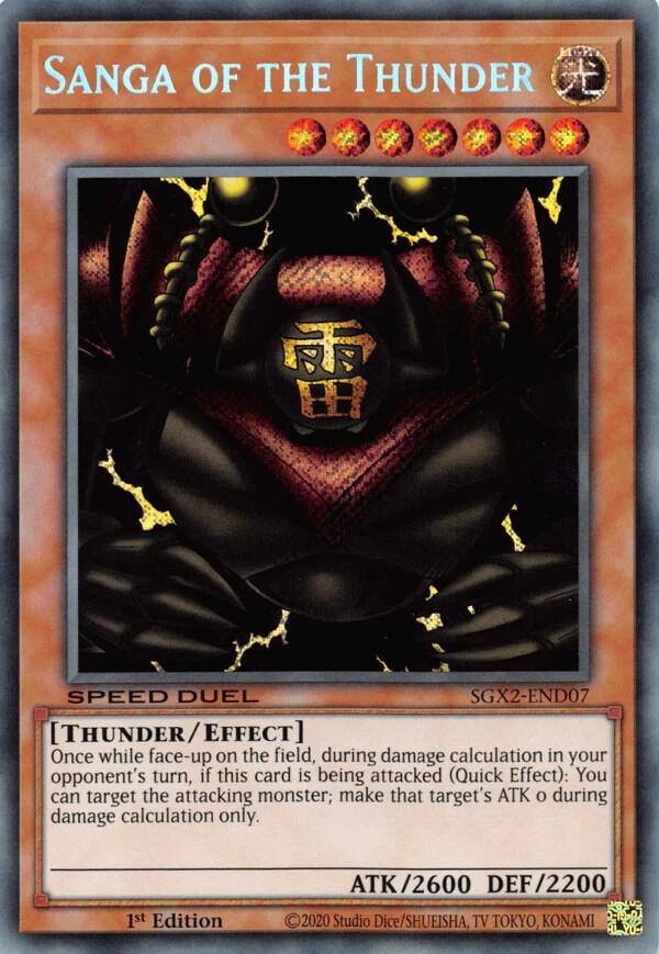 Sanga of the Thunder (Secret Rare) SGX2-END07 card from Speed Duel GX: Midterm Paradox