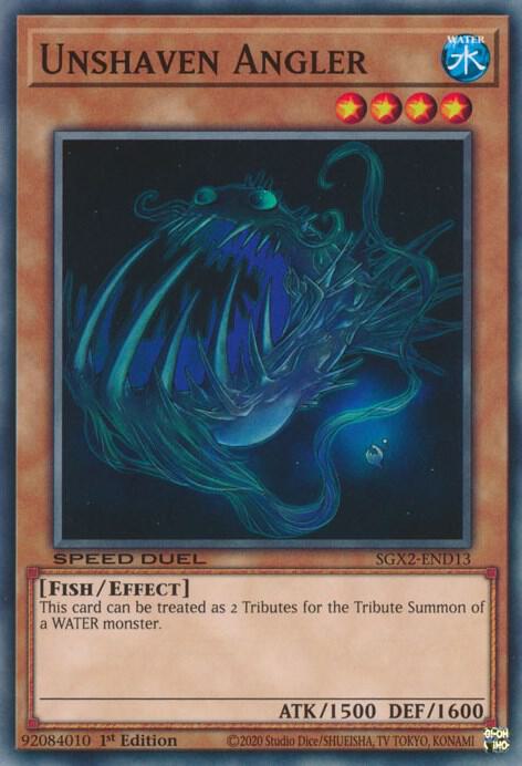 Unshaven Angler SGX2-END13 card from Speed Duel GX: Midterm Paradox