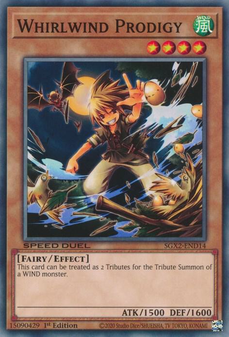 Whirlwind Prodigy SGX2-END14 card from Speed Duel GX: Midterm Paradox