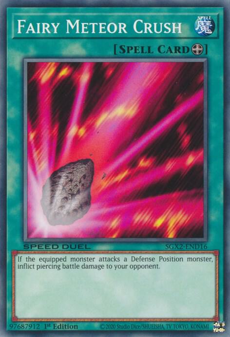 Fairy Meteor Crush SGX2-END16 card from Speed Duel GX: Midterm Paradox