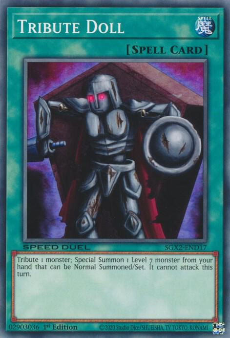 Tribute Doll SGX2-END17 card from Speed Duel GX: Midterm Paradox