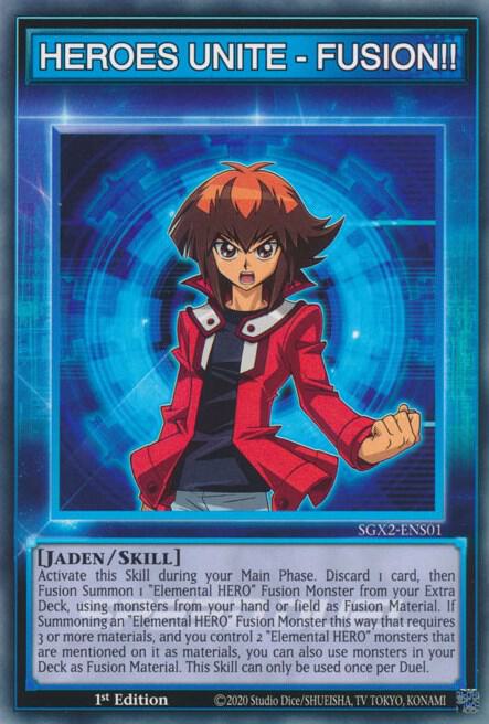 HEROES UNITE - FUSION!! SGX2-ENS01 card from Speed Duel GX: Midterm Paradox