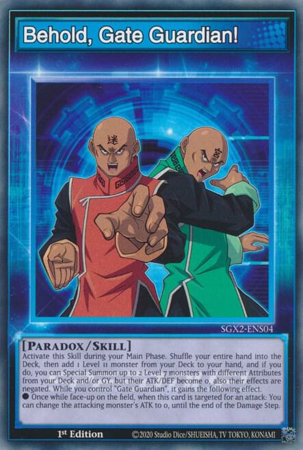 Behold, Gate Guardian! SGX2-ENS04 card from Speed Duel GX: Midterm Paradox