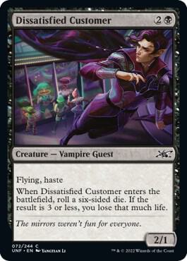 Dissatisfied Customer 72 card from Unfinity