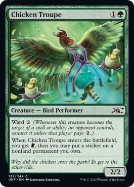Chicken Troupe 133 card from Unfinity