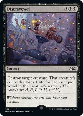 Disemvowel (Galaxy Foil) 357 card from Unfinity