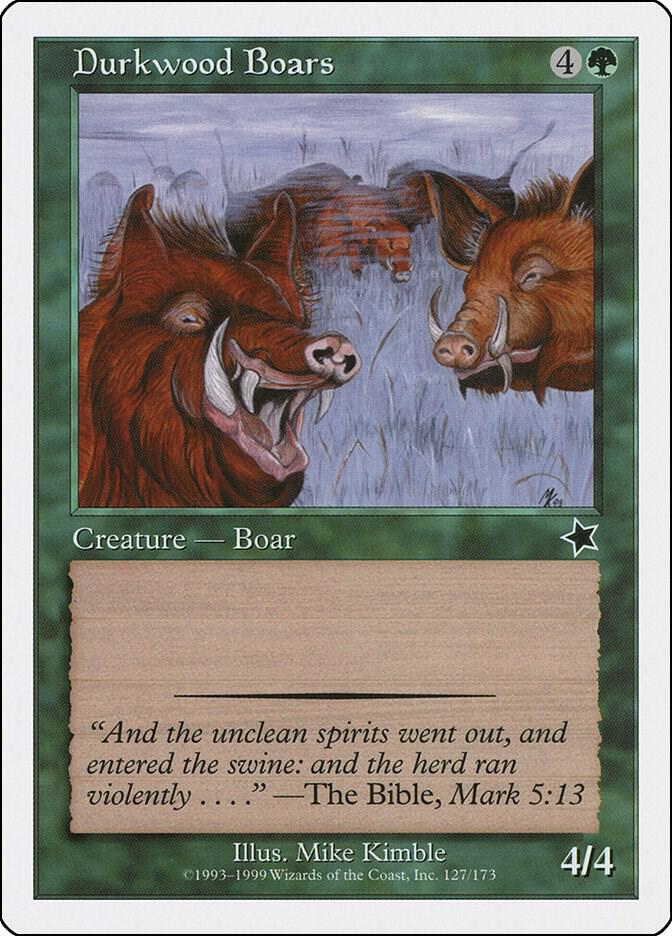Durkwood Boars 127 card from Starter 1999