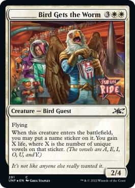 _____ Bird Gets the Worm (Galaxy Foil) 291 card from Unfinity
