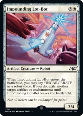 Impounding Lot-Bot (Galaxy Foil) 300 card from Unfinity