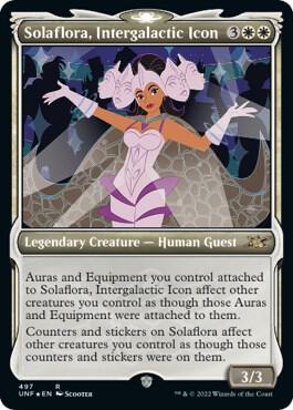 Solaflora, Intergalactic Icon (Showcase) (Galaxy Foil) 497 card from Unfinity