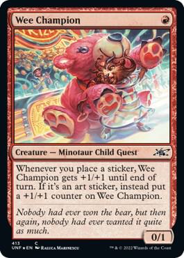 Wee Champion (Galaxy Foil) 413 card from Unfinity