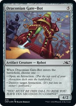 Draconian Gate-Bot (Galaxy Foil) 474 card from Unfinity