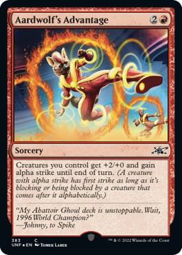 Aardwolf's Advantage (Galaxy Foil) 383 card from Unfinity