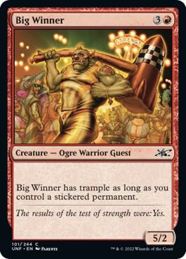 Big Winner 101 card from Unfinity