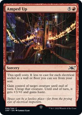 Amped Up 98 card from Unfinity