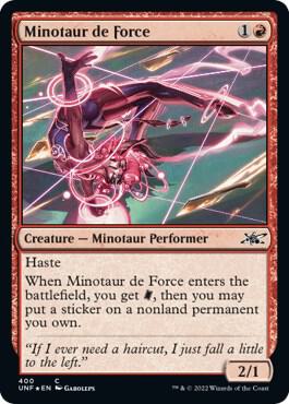 Minotaur de Force (Galaxy Foil) 400 card from Unfinity