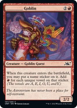 _____ Goblin 107 card from Unfinity