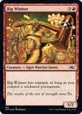 Big Winner (Galaxy Foil) 387 card from Unfinity