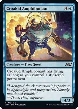 Croakid Amphibonaut 43 card from Unfinity