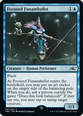 Focused Funambulist 47 card from Unfinity