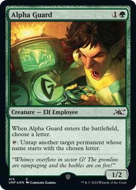 Alpha Guard (Galaxy Foil) 415 card from Unfinity