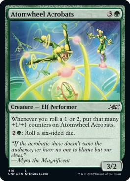 Atomwheel Acrobats (Galaxy Foil) 416 card from Unfinity