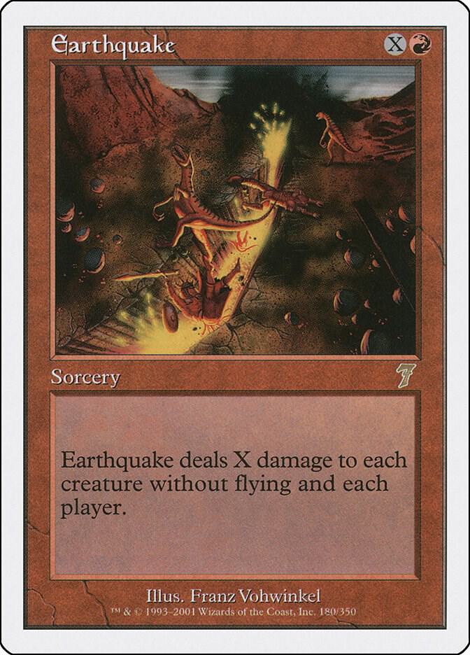 Earthquake 180 card from 7th Edition