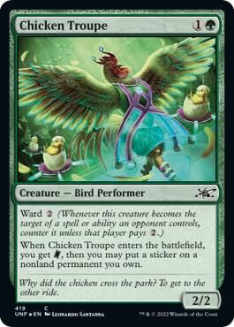 Chicken Troupe (Galaxy Foil) 419 card from Unfinity