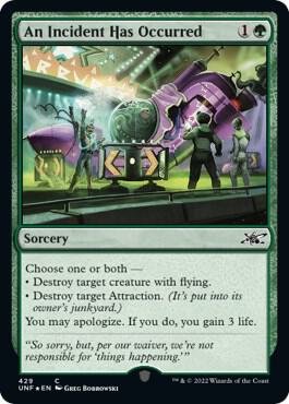 An Incident Has Occurred (Galaxy Foil) 429 card from Unfinity