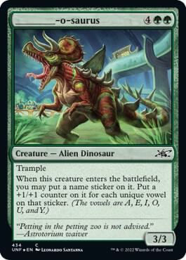 _______-o-saurus (Galaxy Foil) 434 card from Unfinity