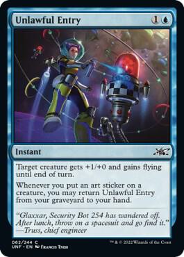 Unlawful Entry 62 card from Unfinity
