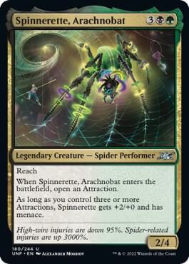 Spinnerette, Arachnobat 180 card from Unfinity