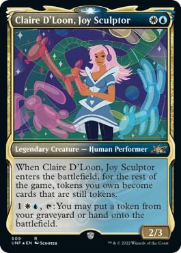 Claire D'Loon, Joy Sculptor (Showcase) (Galaxy Foil) 509 card from Unfinity