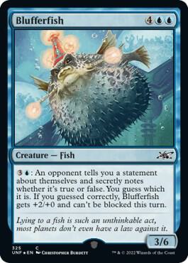 Blufferfish (Galaxy Foil) 325 card from Unfinity