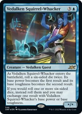 Vedalken Squirrel-Whacker (Galaxy Foil) 349 card from Unfinity