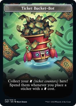 Ticket Bucket-Bot Token 14 card from Unfinity