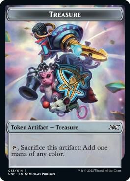 Treasure Token 13 card from Unfinity